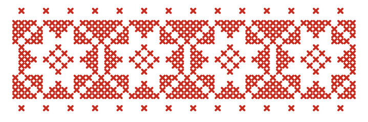 Scheme for embroidery stripe with diamonds Scandinavian style2