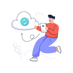 An influencer flat vector illustration