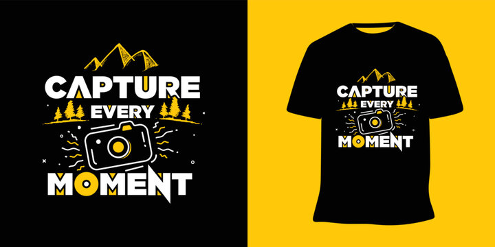 Capture every moment travel lettering illustration 