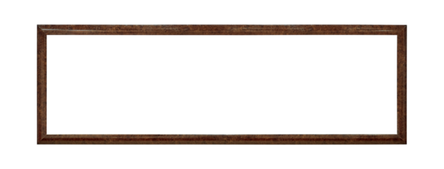 Framework in antique style. Vintage picture frame isolated on a transparent background in PNG format