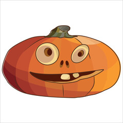Vector halloween pumpkin. Jack-o-lantern icon