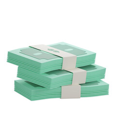 3d rendering of money collection