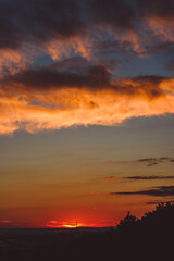 sunset in the sky