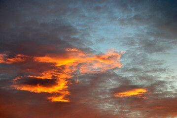 Fototapeta premium Sunset Cloudscape with Colourful Sky