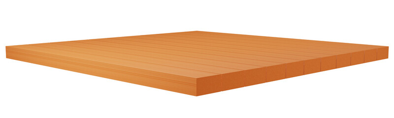 wooden pedestal 3d illustration