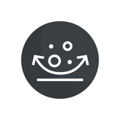 The fabric icon does not roll (pellets). Pictogram for web or marketplace, clothing category. Isolated vector illustration on a white background.