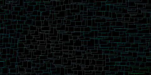Fototapeta na wymiar Dark Blue, Green vector background with rectangles.