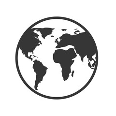 Planet Earth on a white background. Vector illustration