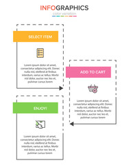 Vertical infographic design with icons and 3 options or steps. Thin line. Infographics business concept. Can be used for info graphics, flow charts, presentations, mobile web sites, printed materials.