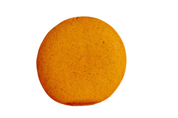 Round shape of gingerbread macro photo. Gingerbread.