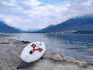 Surf board on Lake Como