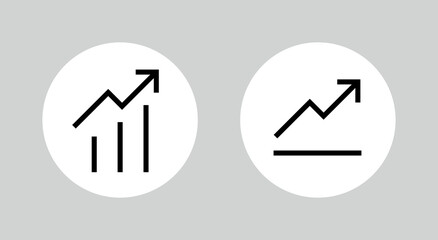 Up arrow icon, trend, hit. Pictogram for web or marketplace, clothing category. Isolated vector illustration on a white background.