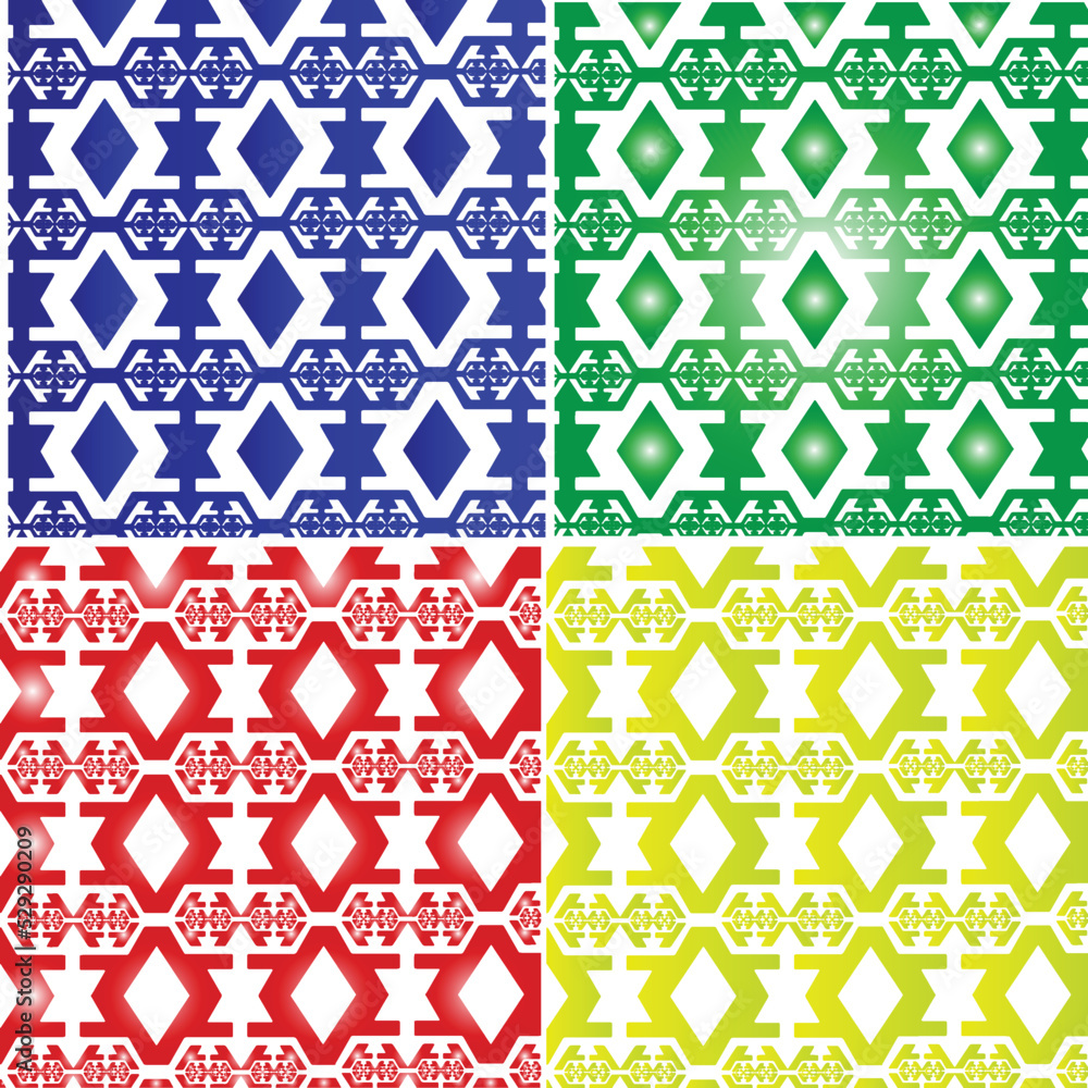 Poster Set of Triangle Seamless Repeat Pattern for material pattern