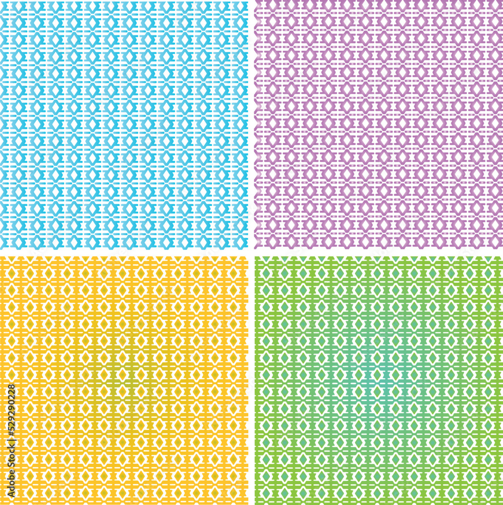 Poster set of modern repeat pattern for print money background