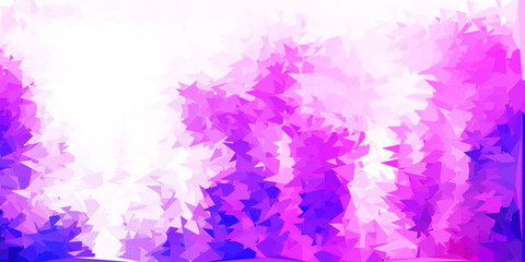 Fototapeta na wymiar Light purple vector triangle mosaic wallpaper.