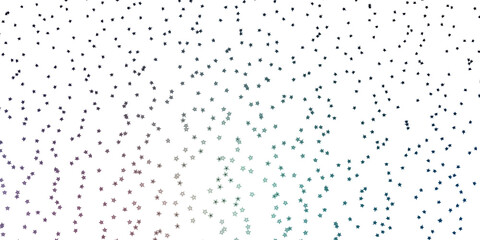 Dark Blue, Red vector background with small and big stars.