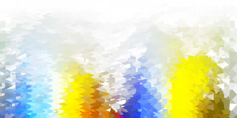 Obraz premium Light blue, yellow vector polygonal backdrop.