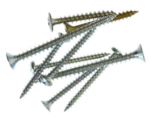 screws isolated on white - 529293610