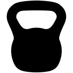 Fototapeta premium Kettlebell gym weight training, ball dumbbells for Weight training realistic silhouette 