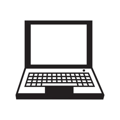 HP laptop computer icon | Black Vector illustration |