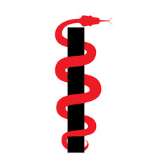 Snake wrapped around the letter I for an initial logo, symbol, and brand identity