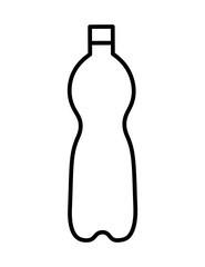 Plastic bottle icon. Line style vector illustration isolated on white background.