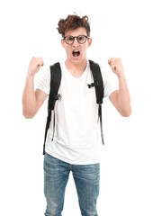 Fototapeta premium Angry young student shouting
