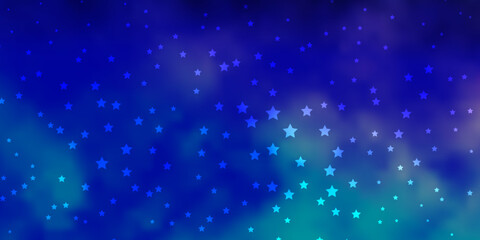 Dark Pink, Blue vector template with neon stars.