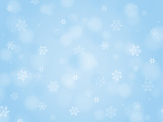 雪の結晶背景イメージ_ライトブルー_ベクターイラスト
