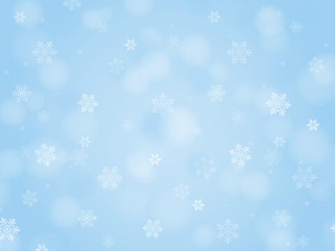 雪の結晶背景イメージ_ライトブルー_ベクターイラスト