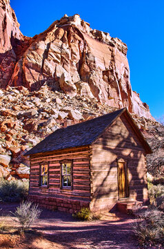 old one room school house in Capital Reef, Utah, USA