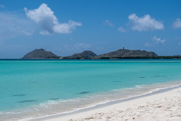 Tropical white beach in Madrisqui island (Los Roques Archipelago, Venezuela).