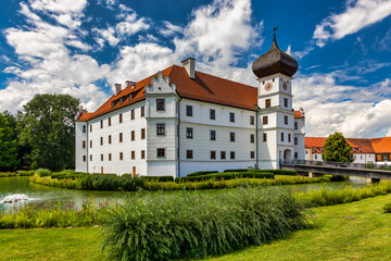 Schloss Hohenkammer castle in Bavaria, Germany. Hohenkammer Castle is a listed castle in...