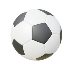 Inflated soccer ball.
