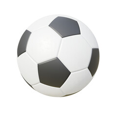 Inflated soccer ball.