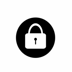  illustration of the lock icon, flat design style