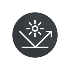 The icon does not fade (color, sun). Pictogram for web or marketplace, clothing category. Isolated vector illustration on a white background.