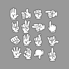 Fototapeta premium hand gestures set