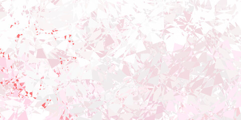 Light red vector background with triangles.