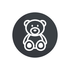 Icon soft (teddy bear). Pictogram for web or marketplace, clothing category. Isolated vector illustration on a white background.
