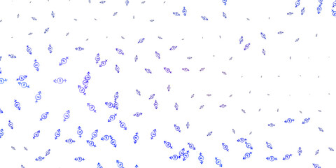 Light Pink, Blue vector pattern with feminism elements.