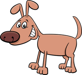 cartoon funny brown dog comic animal character