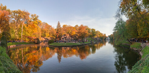 Fall in Sofiyivka Park in Uman, Ukraine