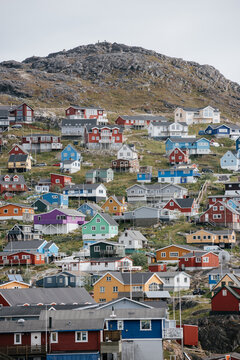 Colourful houses of  Qaqortoq, Greenland