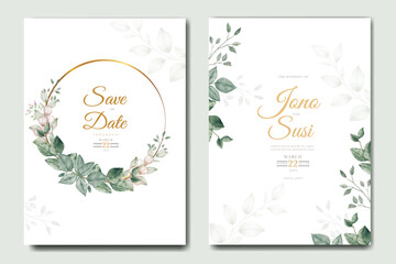 Beautiful Roses watercolor wedding invitation card 