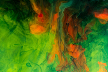 Colors dissolved in liquid