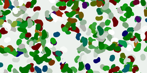 Light green vector texture with memphis shapes.