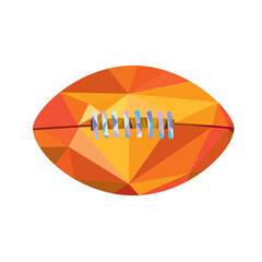 American Football Ball Low Polygon
