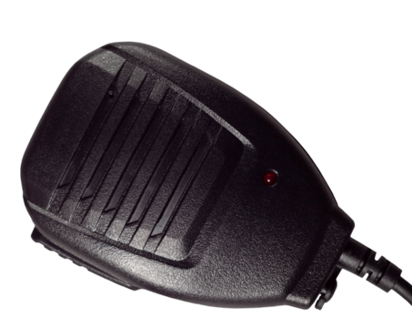 Isolated black radio transmitter controller closeup without background