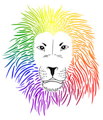 Rainbow lion